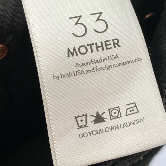 Mother The High Waisted Looker Skimp in Lasting Impression Black - Picture 6 of 8